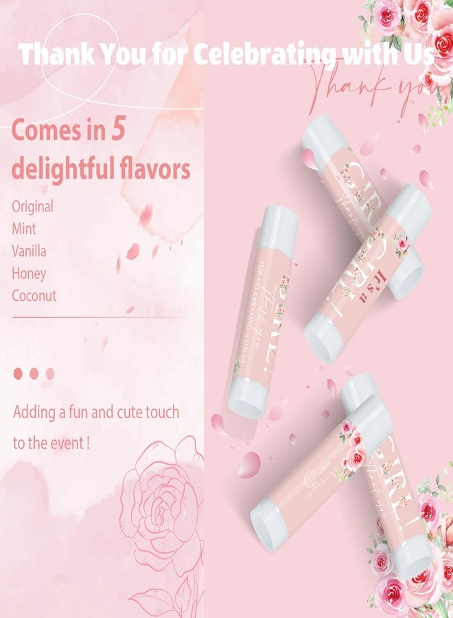 Kuabiz 30 Pack It's a Girl Gifts Lip Balms Rose Girl Party Favors Bulk for Guests Gender Reveal Games Winners Prizes Birthday Souvenirs Gift Bags Stuffers Lip Sticks for Chapped Lips - Image 3